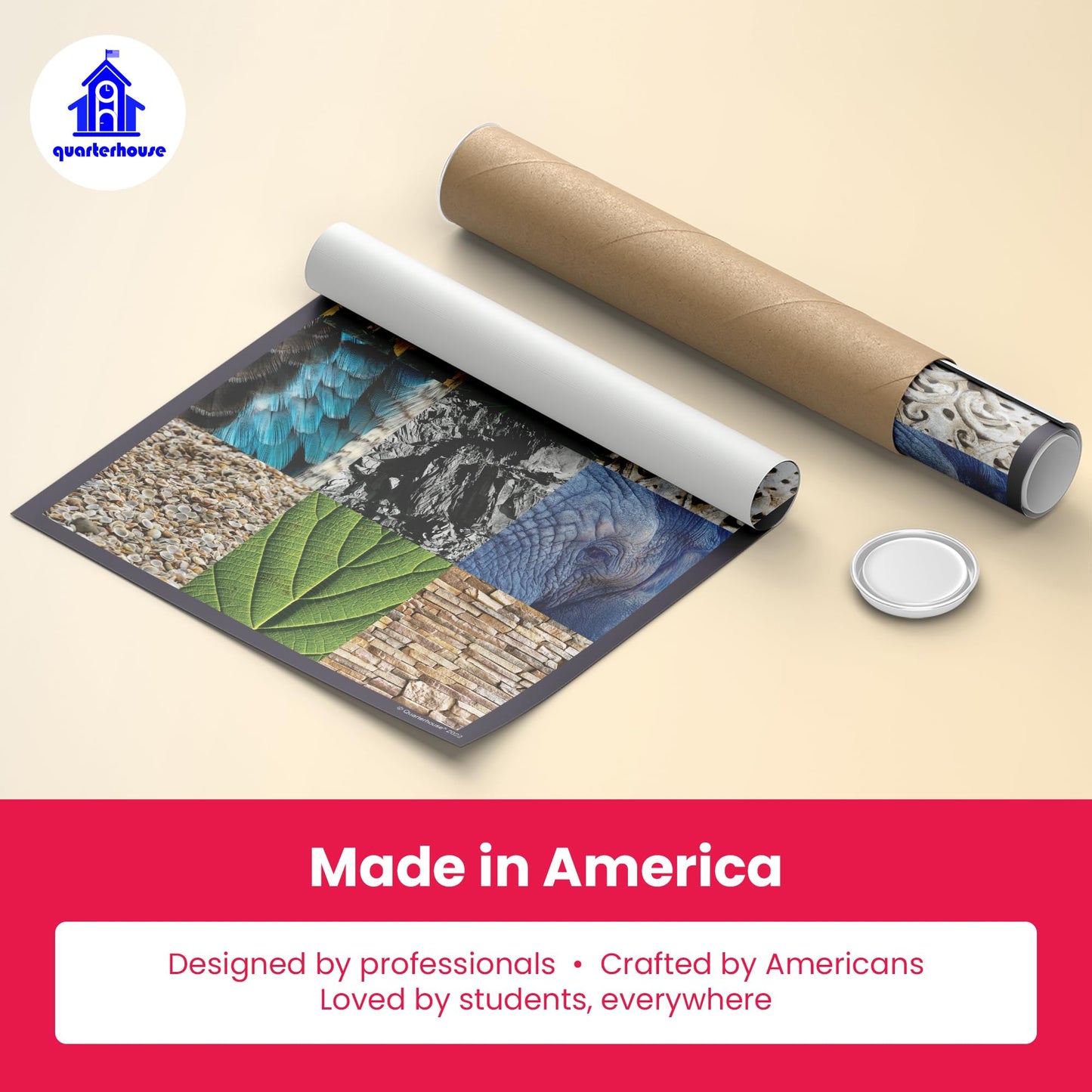 Quarterhouse Elements of Photography Poster Set, Art Classroom Learning Materials for K-12 Students and Teachers, Set of 7, 12 x 18 Inches, Extra Durable