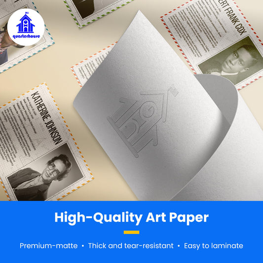 Quarterhouse Black Mathematicians Poster Set, Math and History Classroom Learning Materials for K-12 Students and Teachers, Set of 6, 12 x 18 Inches, Extra Durable