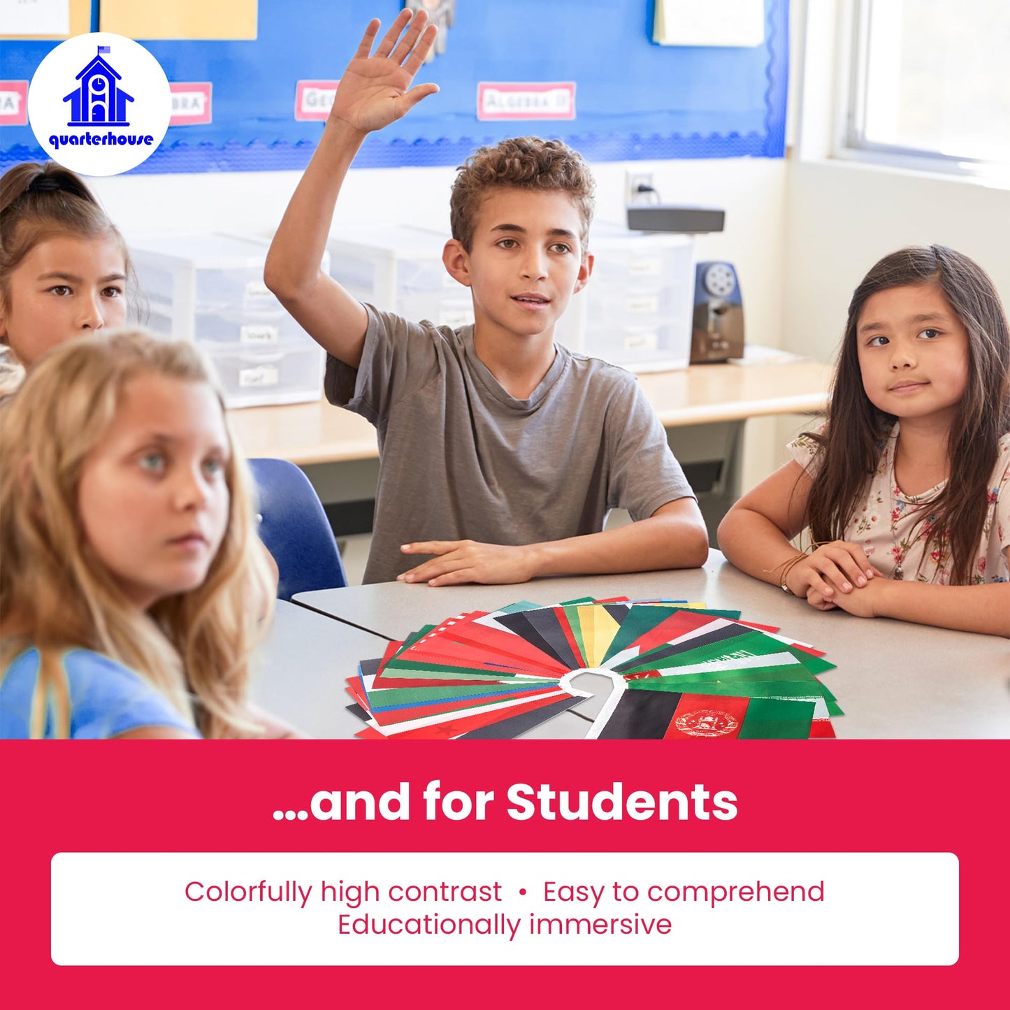 Quarterhouse Islamic Country Flags - 30 (Officially) Islamic Countries Per String - Polyester, 8 x 12 Inches