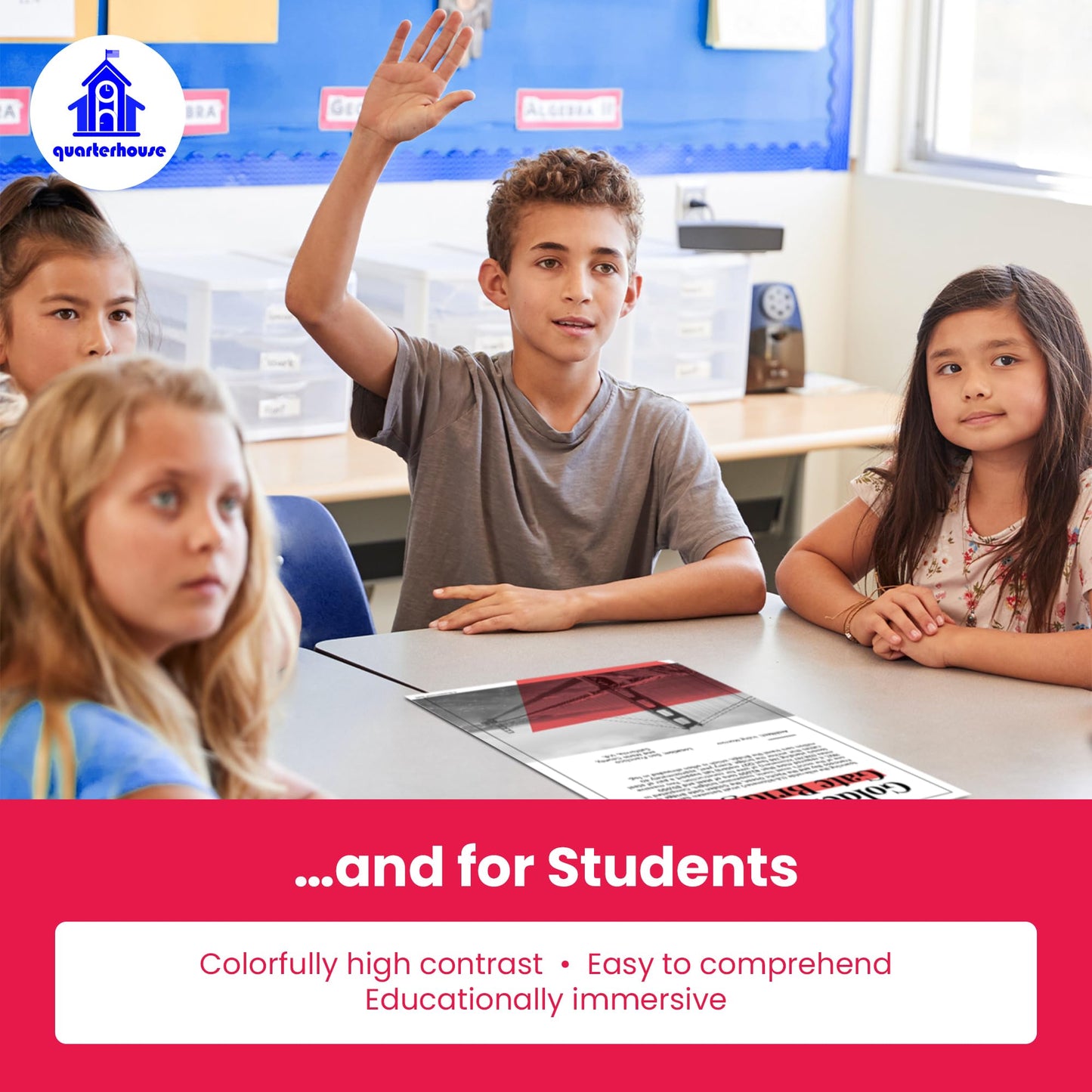 Quarterhouse American Landmarks Poster Set, Social Studies Classroom Learning Materials for K-12 Students and Teachers, Set of 8, 12 x 18 Inches, Extra Durable