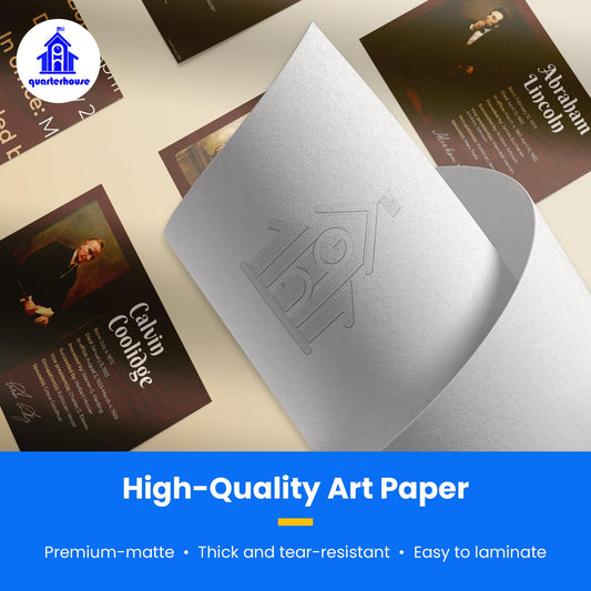 Quarterhouse Famous Republican Presidents Poster Set, Social Studies Classroom Learning Materials for K-12 Students and Teachers, Set of 5, 12 x 18 Inches, Extra Durable