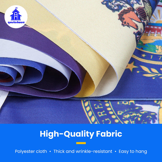 Quarterhouse American State Flags - 25 States (Montana-Wyoming) Per String - Polyester, 8 x 12 Inches