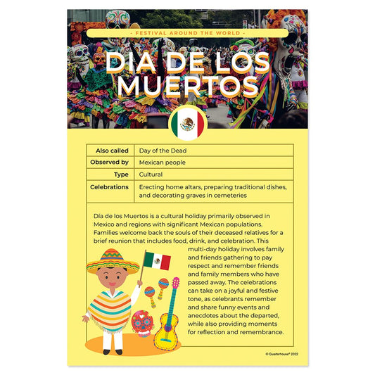 Quarterhouse Día de los Muertos Poster, Social Studies Classroom Materials for Teachers