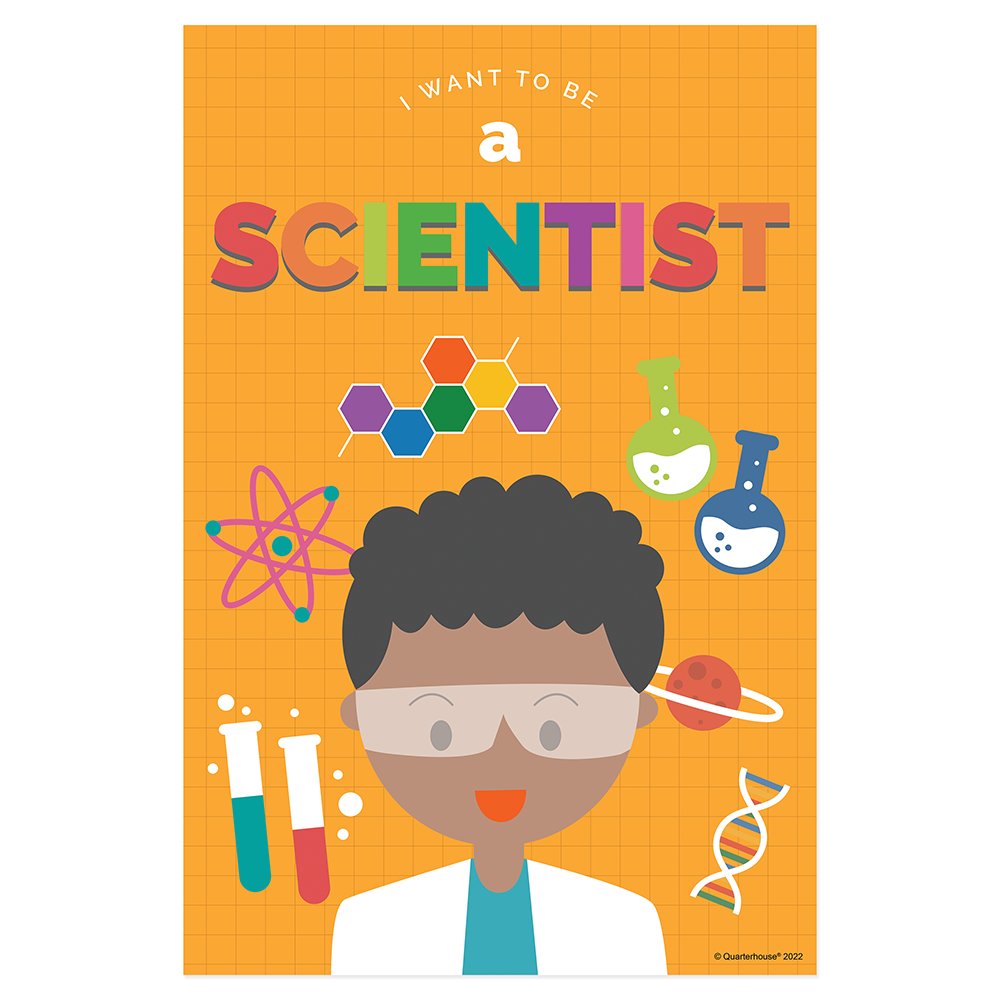 Quarterhouse Career as a Scientist Poster, Elementary Classroom Materials for Teachers