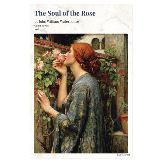 Quarterhouse 'The Soul of the Rose' Romancism Painting Poster, Art Classroom Materials for Teachers