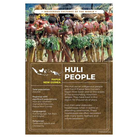 Quarterhouse Huli Indigenous Peoples Poster, Social Studies Classroom Materials for Teachers