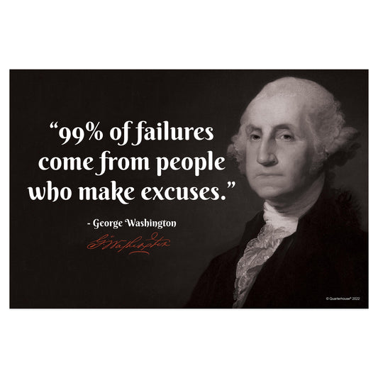 Quarterhouse Presidential Quotables - George Washington Motivational Poster, Social Studies Classroom Materials for Teachers