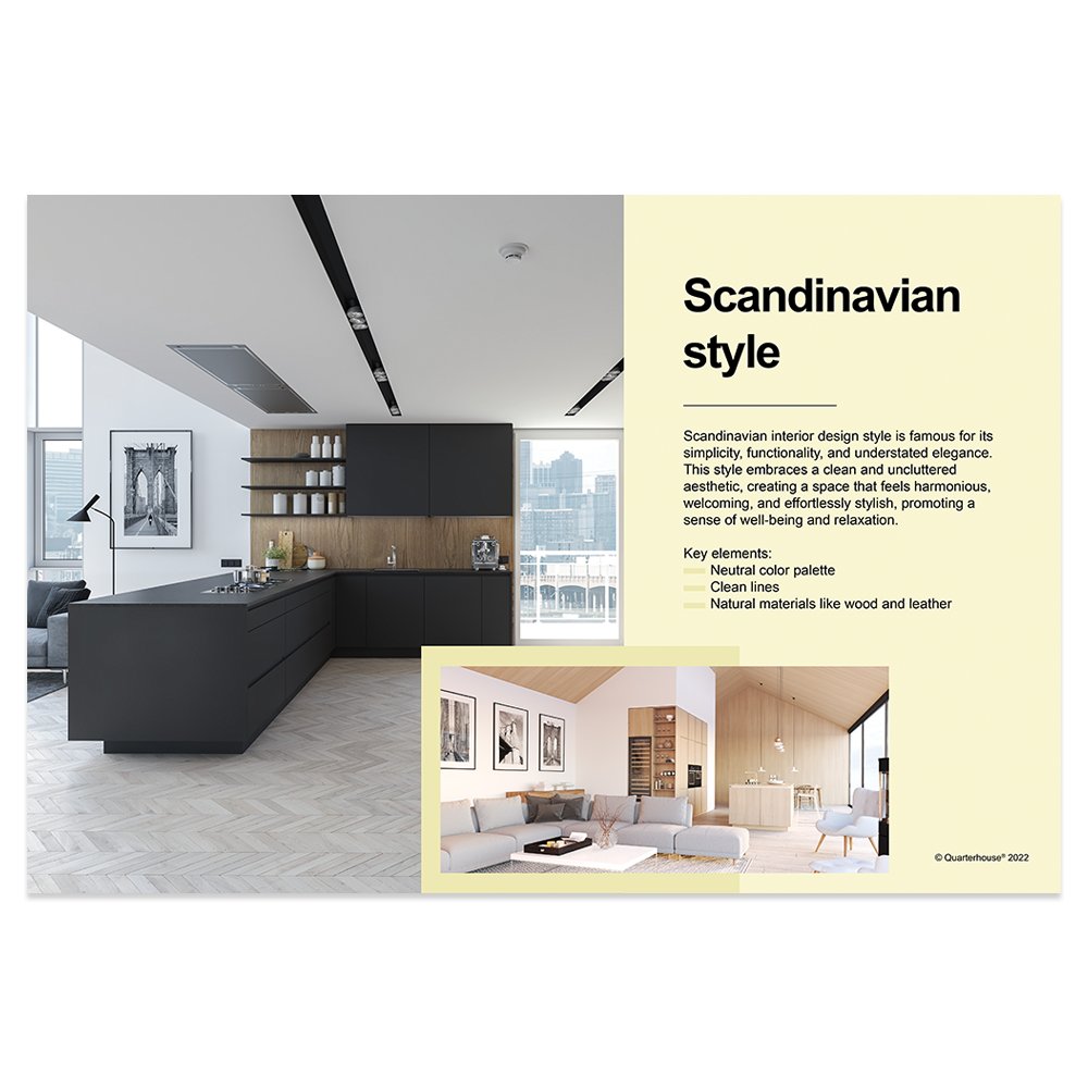 Quarterhouse Scandinavian Style Poster, Art Classroom Materials for Teachers