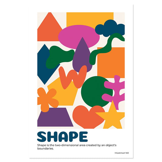 Quarterhouse Shape Poster, Art Classroom Materials for Teachers
