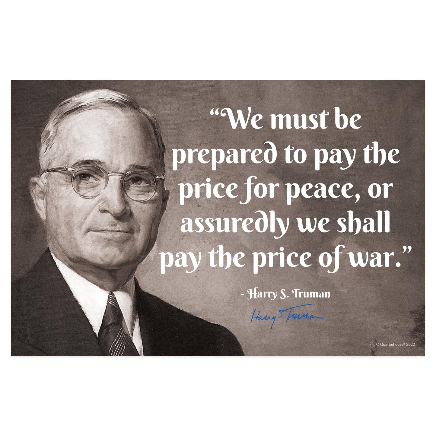 Quarterhouse Presidential Quotables - Harry S. Truman Motivational Poster, Social Studies Classroom Materials for Teachers