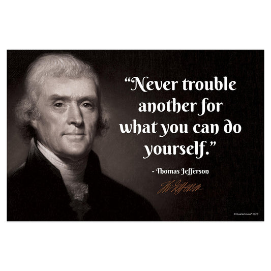 Quarterhouse Presidential Quotables - Thomas Jefferson Motivational Poster, Social Studies Classroom Materials for Teachers