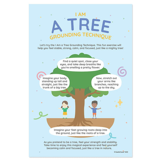 Quarterhouse "A Tree" Technique Poster, Psychology Classroom Materials for Teachers