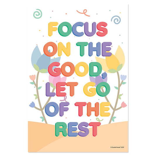 Quarterhouse Focus on the Good Poster, Psychology Classroom Materials for Teachers