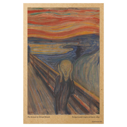 Quarterhouse 'The Scream' Poster, Art History Classroom Materials for Teachers