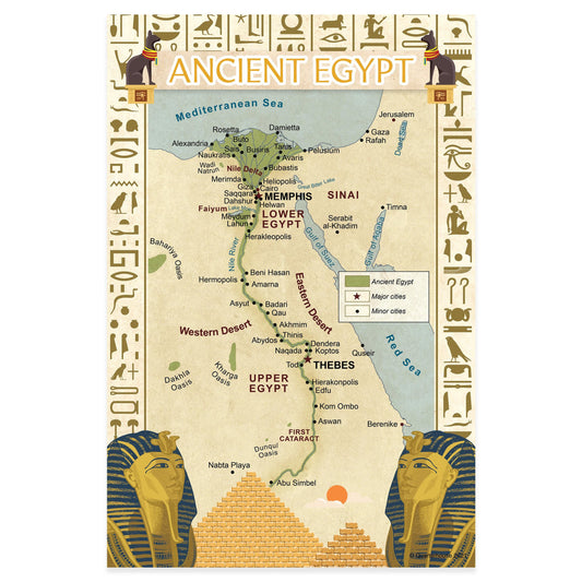Quarterhouse Ancient Egypt Poster, Social Studies Classroom Materials for Teachers