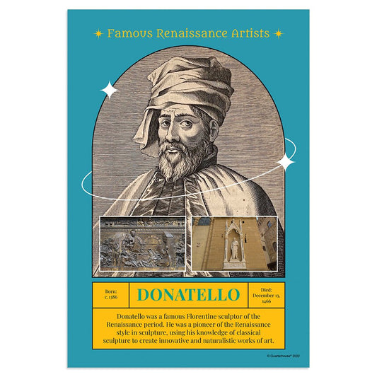 Quarterhouse Donatello Poster, Art History Classroom Materials for Teachers