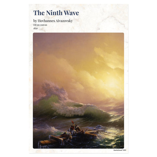 Quarterhouse 'The Ninth Wave' Romancism Painting Poster, Art Classroom Materials for Teachers