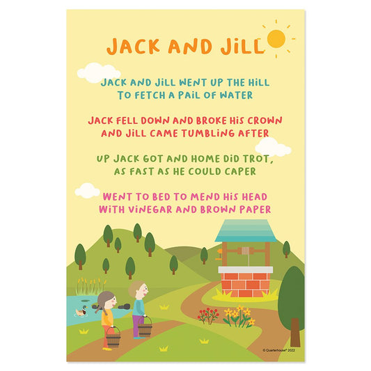 Quarterhouse Jack and Jill Poster, Elementary Classroom Materials for Teachers