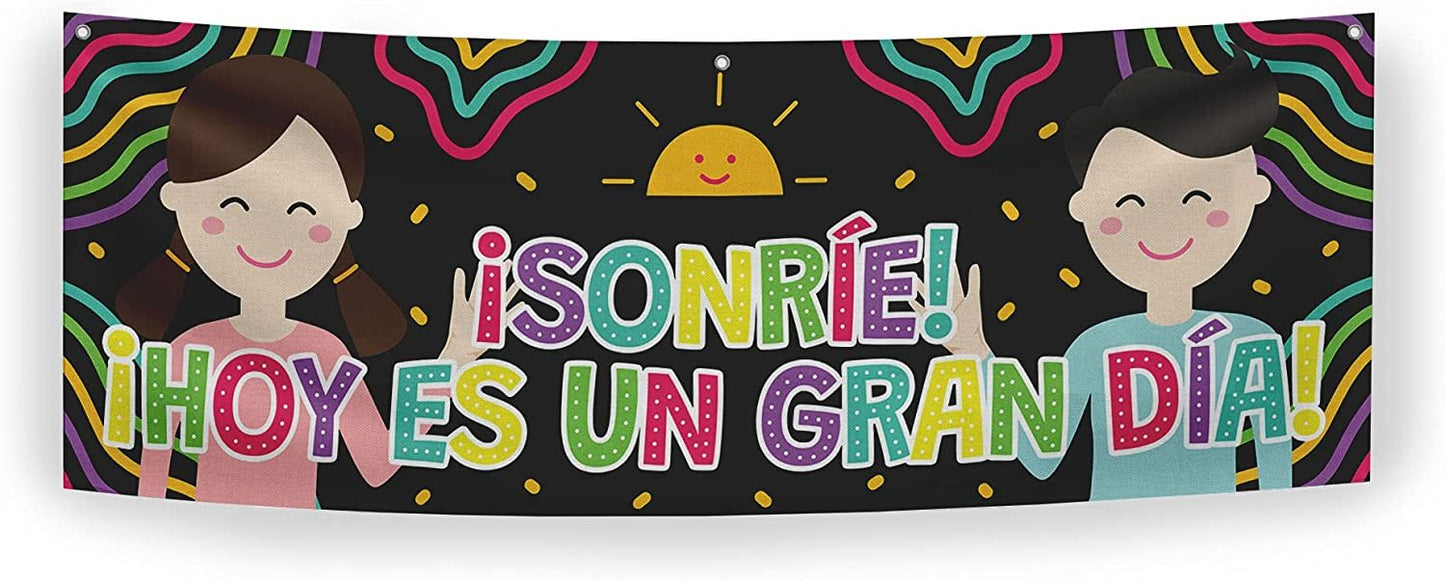 Quarterhouse Spanish Motivational (B) Banner Set, Spanish - ESL Classroom Learning Materials for K-12 Students and Teachers, Set of 3, 39 x 13.5 Inches, Extra Durable