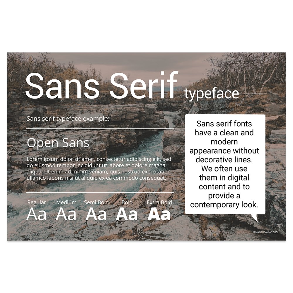 Quarterhouse Sans Serif Typeface Poster, Art Classroom Materials for Teachers