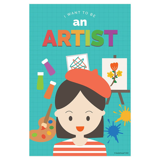 Quarterhouse Career as an Artist Poster, Elementary Classroom Materials for Teachers