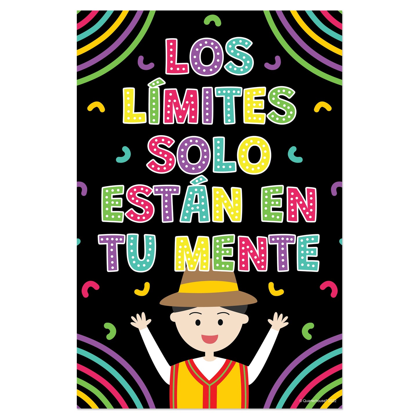 Quarterhouse 'Los límites solo están en tu mente' Spanish Motivational Poster, Spanish and ESL Classroom Materials for Teachers