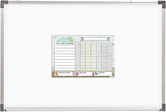 Quarterhouse Spanish Classroom Magnetic Activity and Responsibility Award Chart - Dry Erase; Sticks to Whiteboards - 18 x 12 Inches