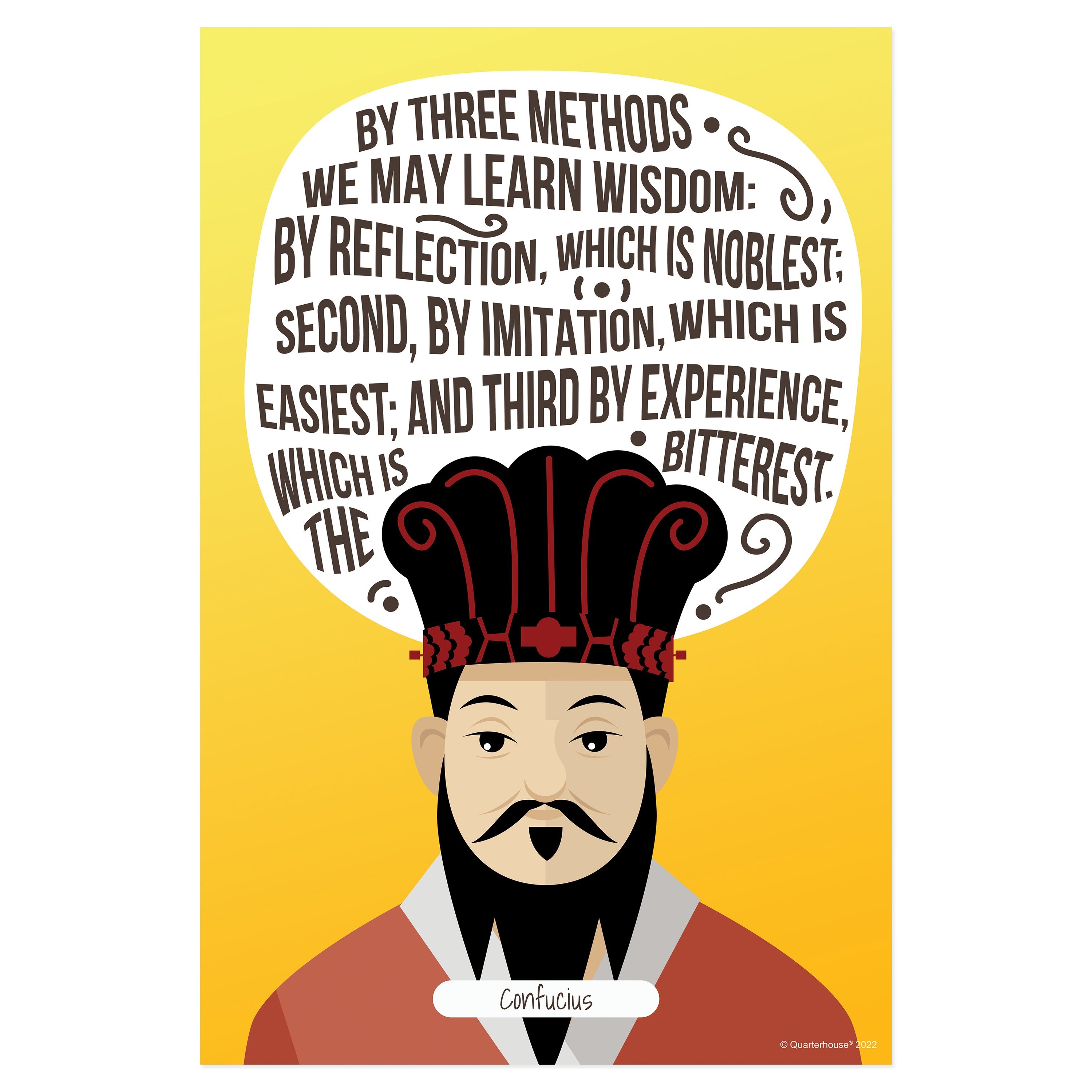 Quarterhouse Confucius Quote Poster, English-Language Arts Classroom M ...