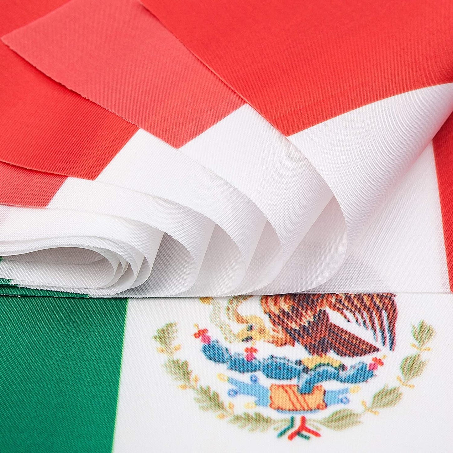 Quarterhouse Mexico Flags - 20 Flags Per String (Repeating) - Polyester, 8 x 12 Inches