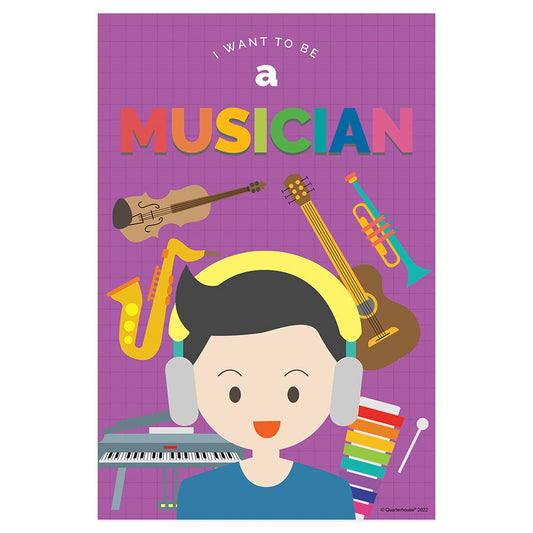Quarterhouse Career as a Musician Poster, Elementary Classroom Materials for Teachers