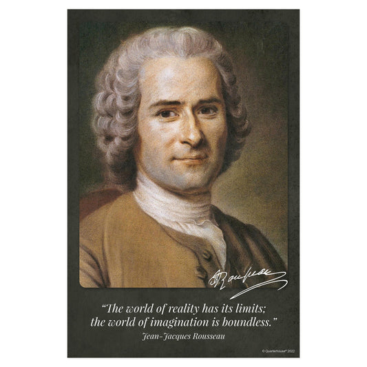 Quarterhouse Philosopher Quotables - Jean Jacques Rousseau Poster, English-Language Arts Classroom Materials for Teachers