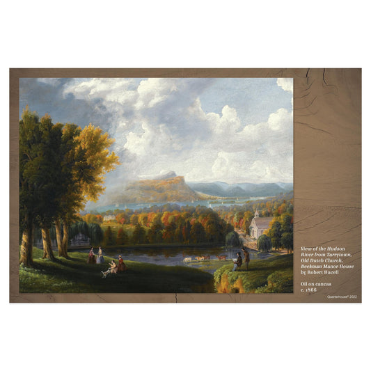 Quarterhouse 'View of the Hudson River from Tarrytown' Hudson School Poster, Art Classroom Materials for Teachers