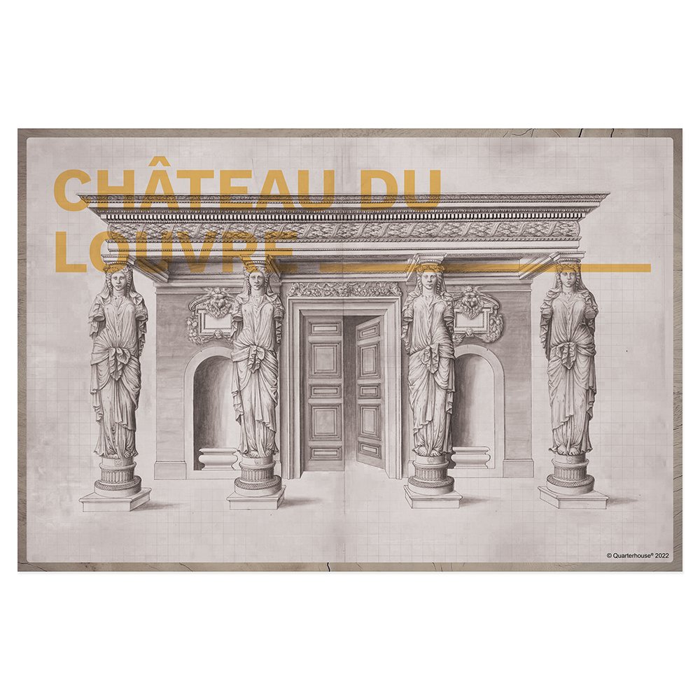 Quarterhouse Château du Louvre Poster, Art History Classroom Materials for Teachers