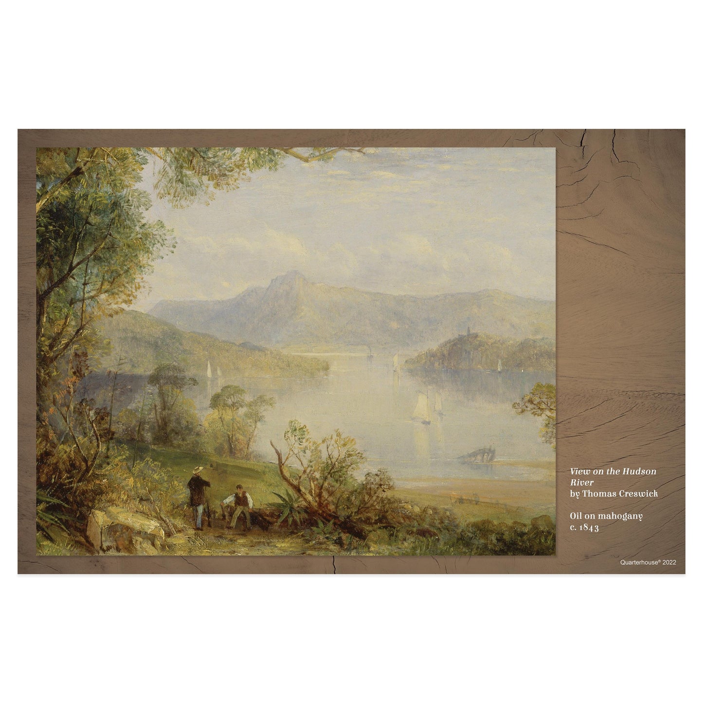 Quarterhouse 'View on the Hudson River' Hudson School Poster, Art Classroom Materials for Teachers