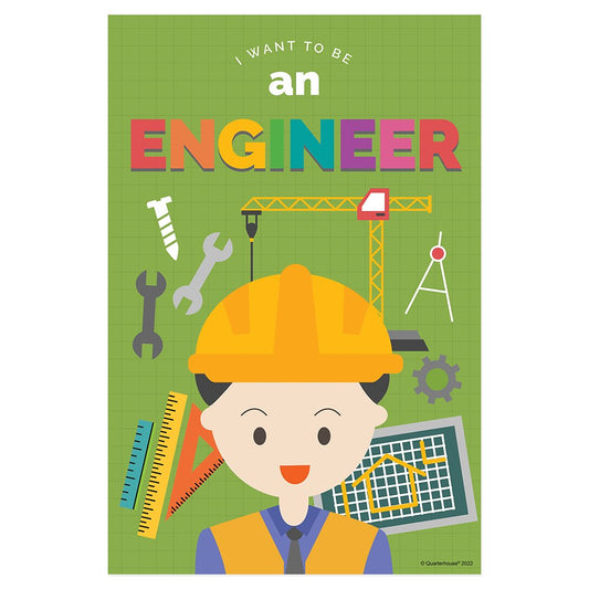 Quarterhouse Career as an Engineer Poster, Elementary Classroom Materials for Teachers