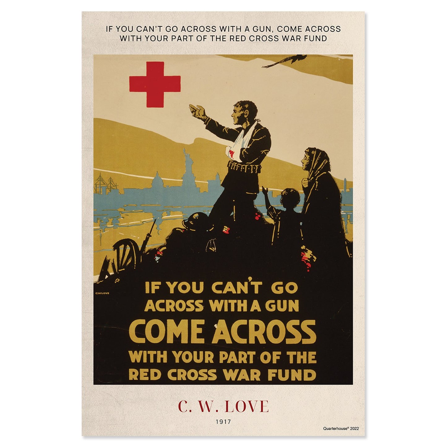 Quarterhouse WWI, 'Red Cross Poster' Poster, Social Studies Classroom Materials for Teachers