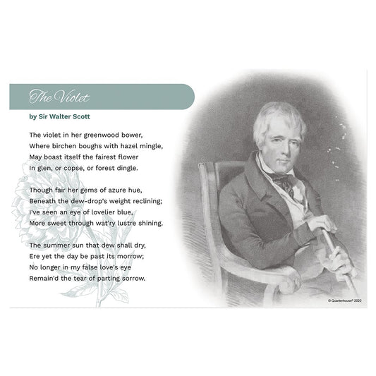Quarterhouse Sir Walter Scott Poetry Motivation Poster, English-Language Arts Classroom Materials for Teachers