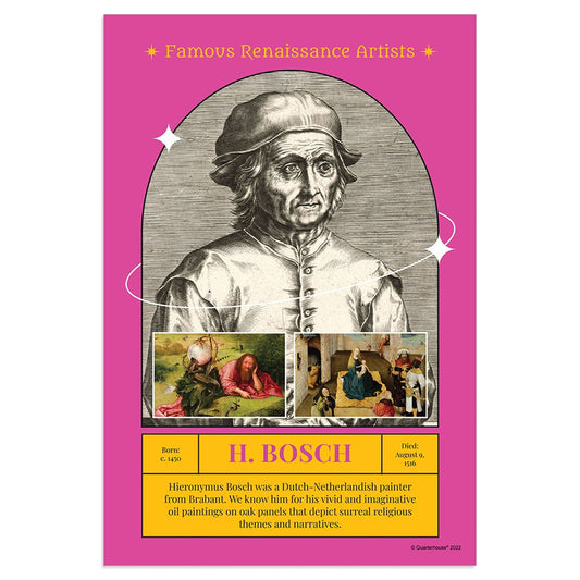 Quarterhouse Hieronymus Bosch Poster, Art History Classroom Materials for Teachers