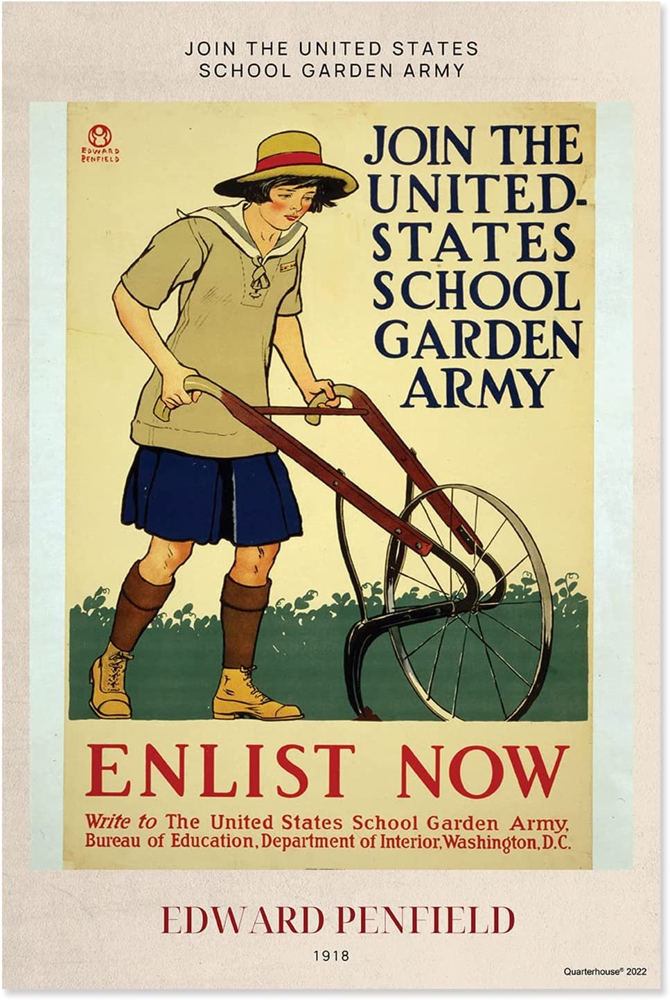 Quarterhouse WWI Posters Poster Set, Social Studies Classroom Learning Materials for K-12 Students and Teachers, Set of 8, 12 x 18 Inches, Extra Durable
