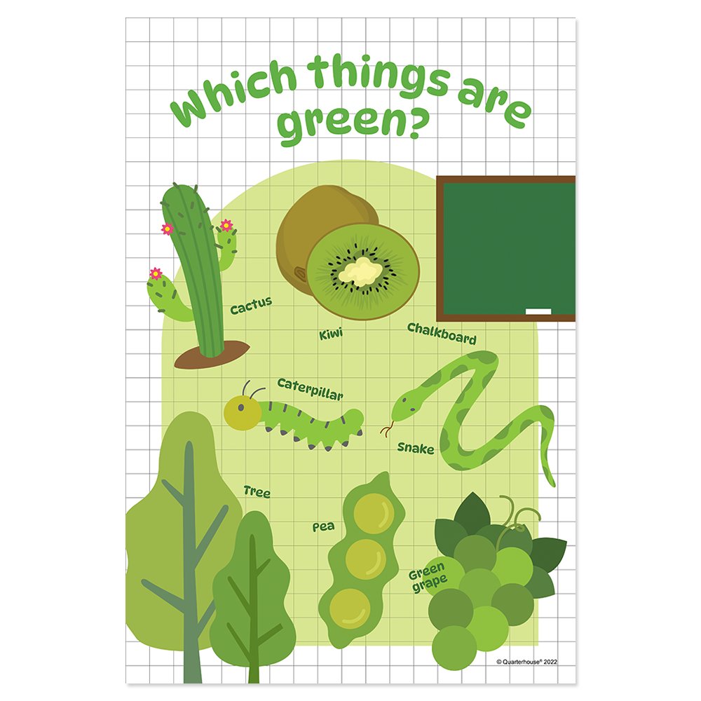 Quarterhouse Green Color Poster, Art Classroom Materials for Teachers