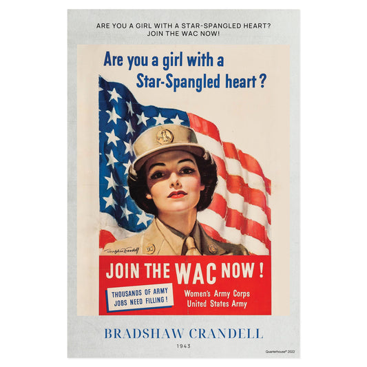 Quarterhouse WWII, 'Are You a Girl with a Star-Spangled Heart?' Poster, Social Studies Classroom Materials for Teachers