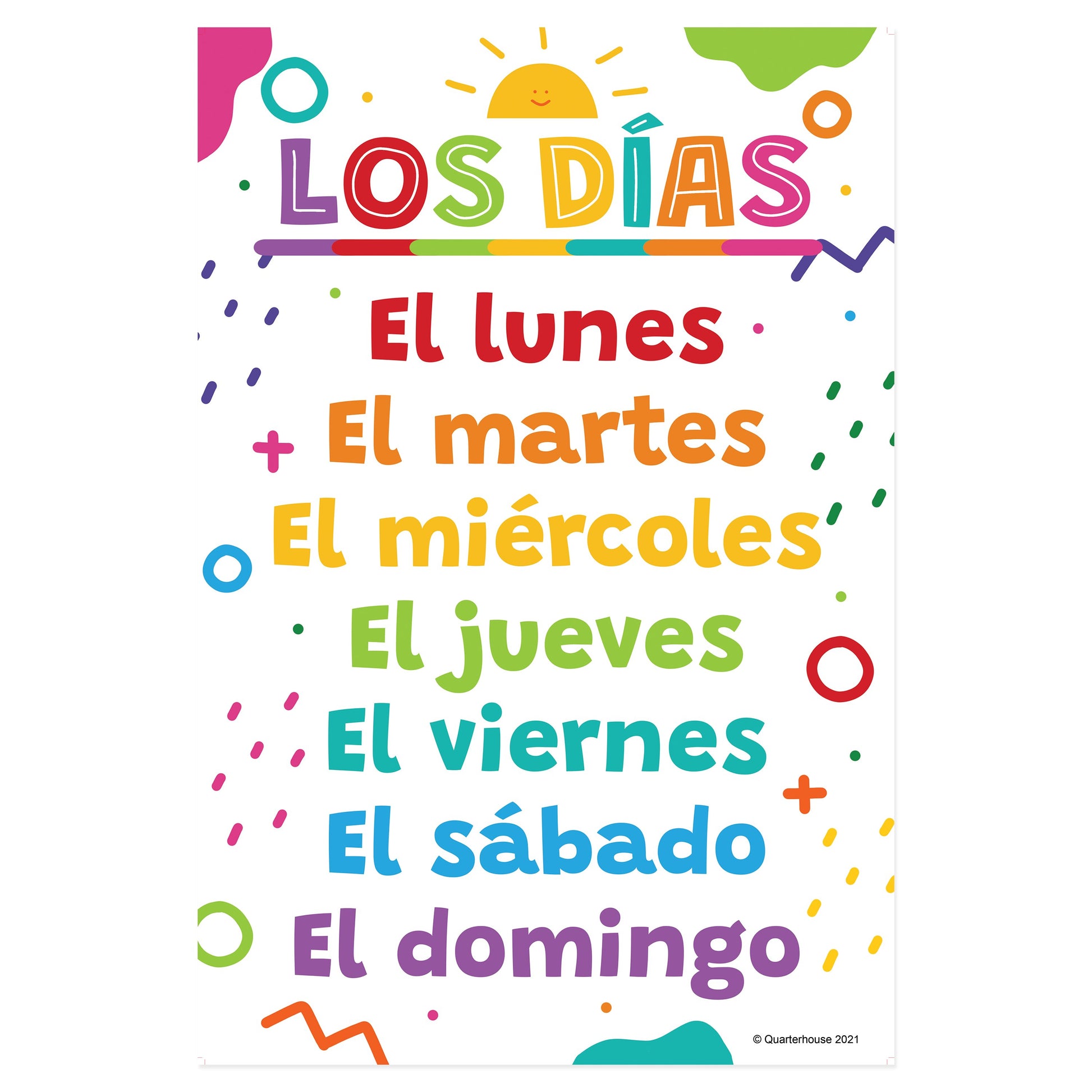 Days of the Week - Spanish Language Poster