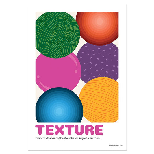 Quarterhouse Texture Poster, Art Classroom Materials for Teachers