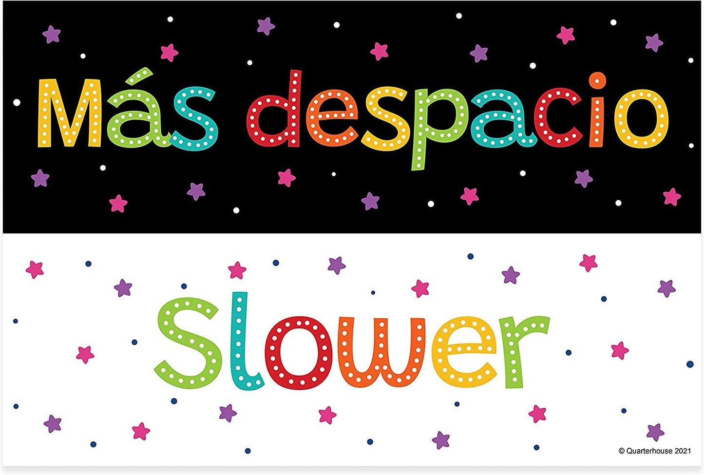 Quarterhouse Spanish Words and Phrases Poster Set, Spanish - ESL Classroom Learning Materials for K-12 Students and Teachers, Set of 12, 12 x 18 Inches, Extra Durable