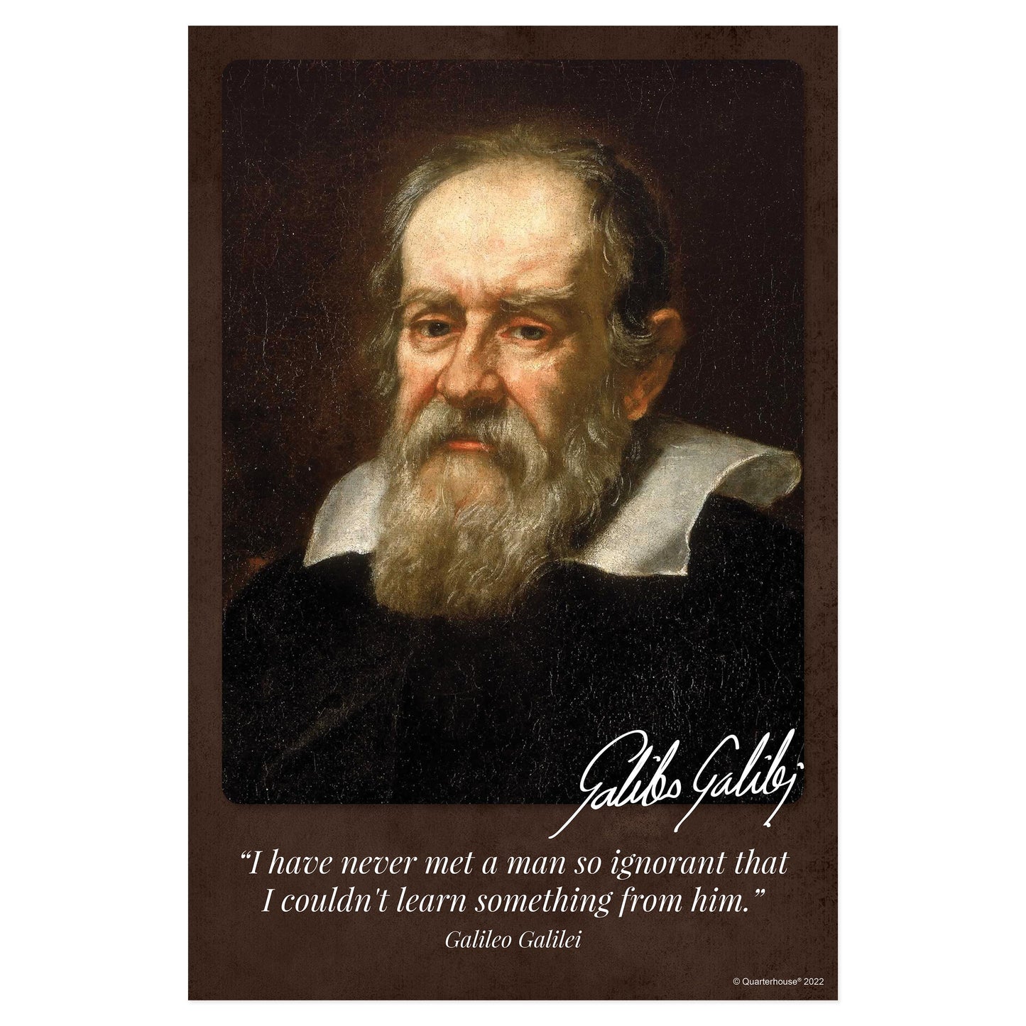 Quarterhouse Philosopher Quotables - Galileo Galilei Poster, English-Language Arts Classroom Materials for Teachers