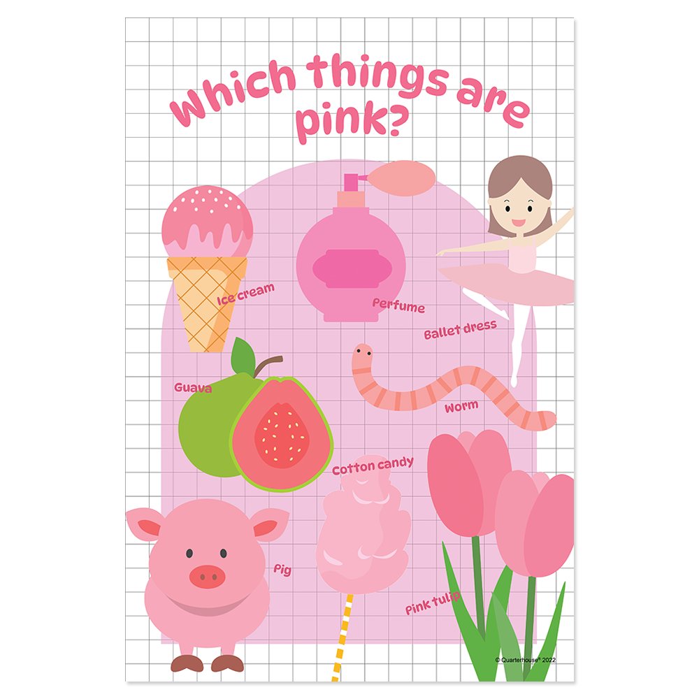 Quarterhouse Pink Color Poster, Art Classroom Materials for Teachers ...