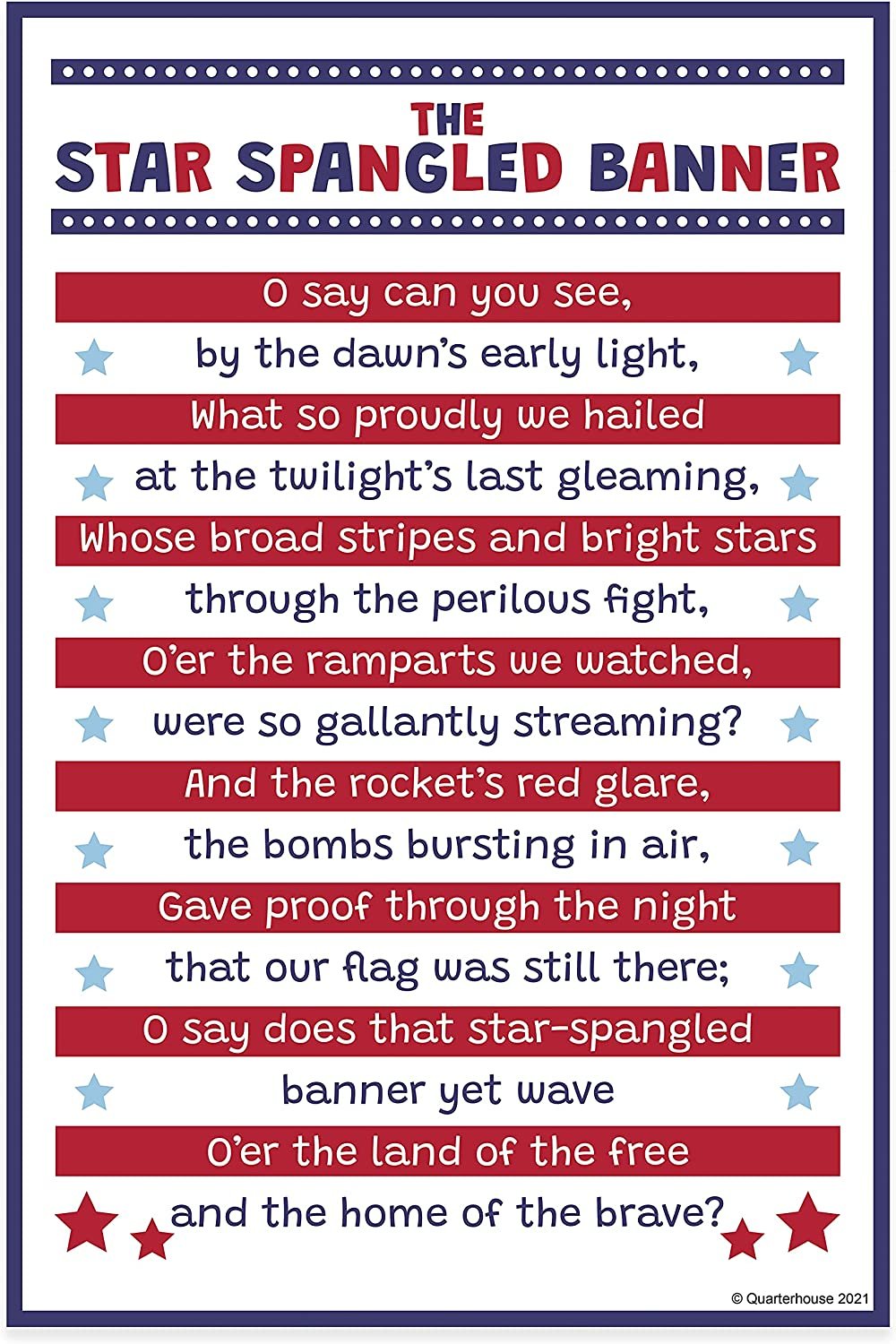 Quarterhouse American Civics and US History Poster Set, Social Studies Classroom Learning Materials for K-12 Students and Teachers, Set of 7, 12 x 18 Inches, Extra Durable