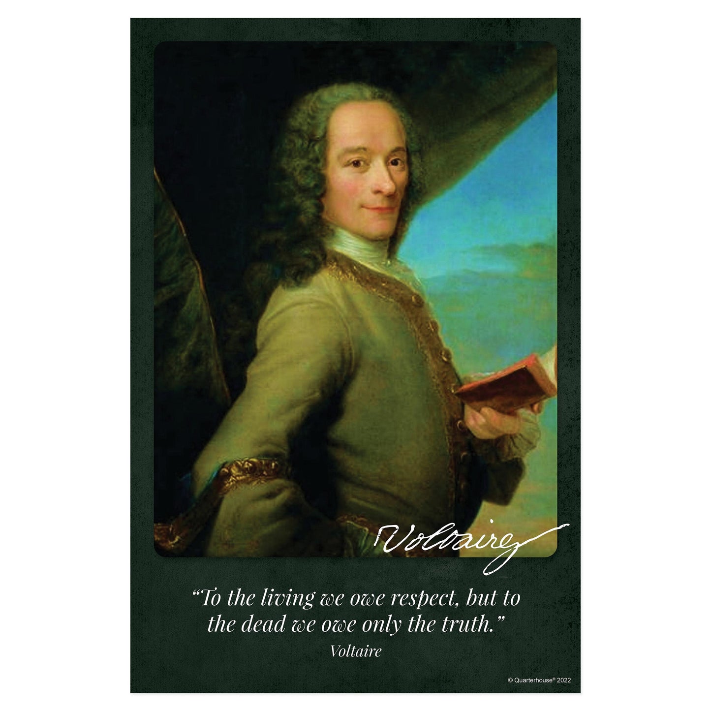 Quarterhouse Philosopher Quotables - Voltaire Poster, English-Language Arts Classroom Materials for Teachers