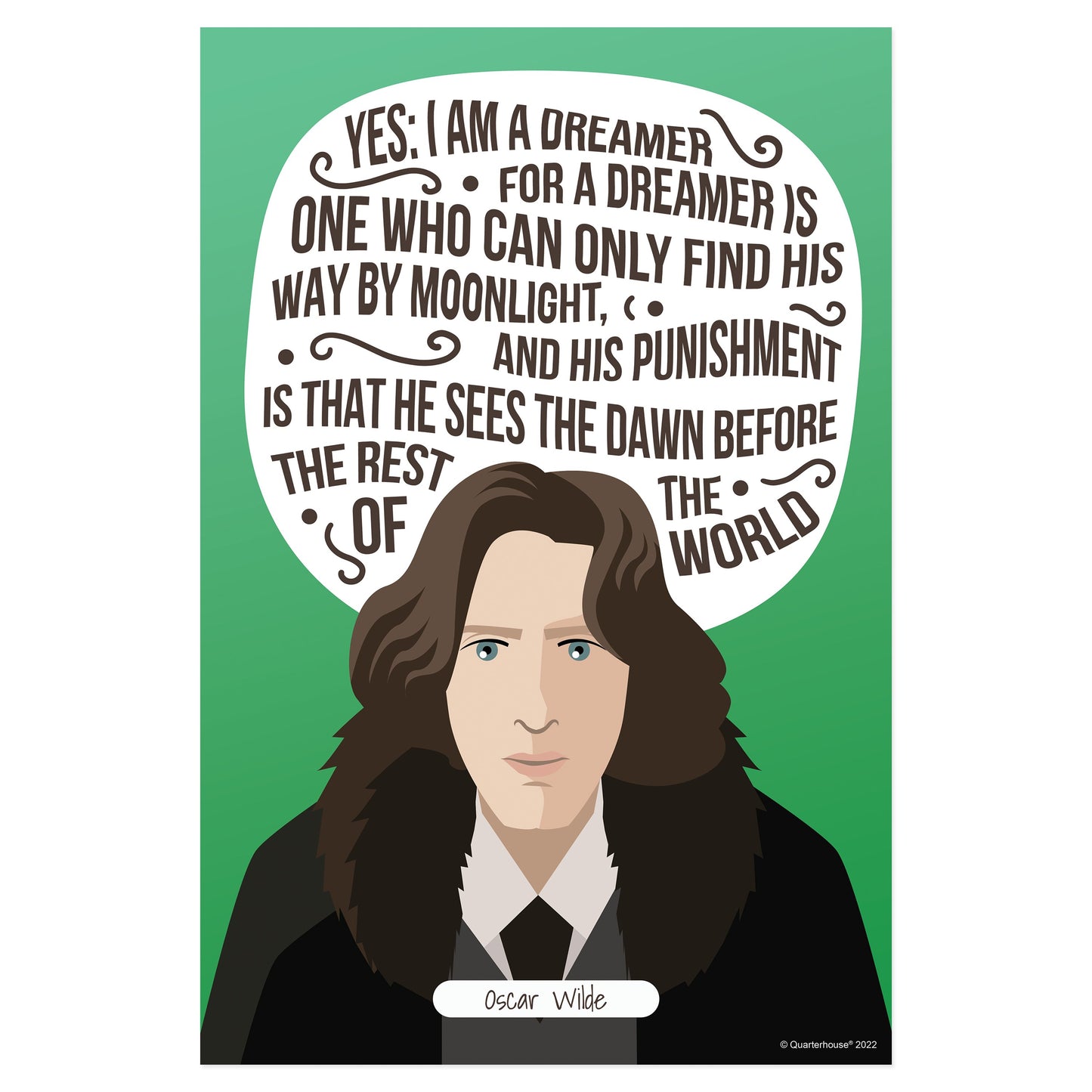 Quarterhouse Oscar Wilde Quote Poster, English-Language Arts Classroom Materials for Teachers