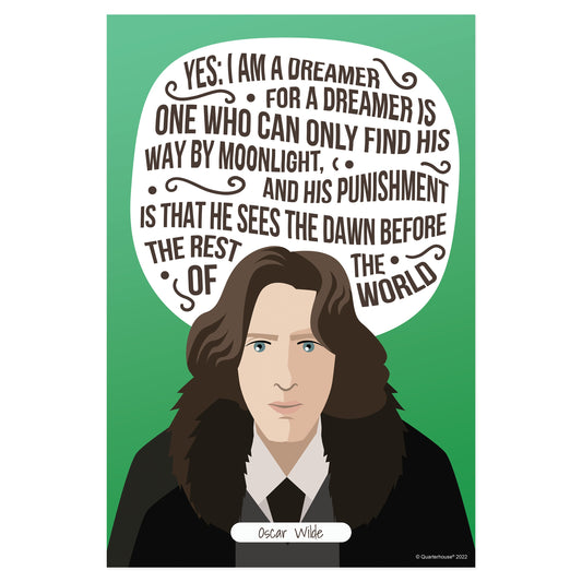 Quarterhouse Oscar Wilde Quote Poster, English-Language Arts Classroom Materials for Teachers